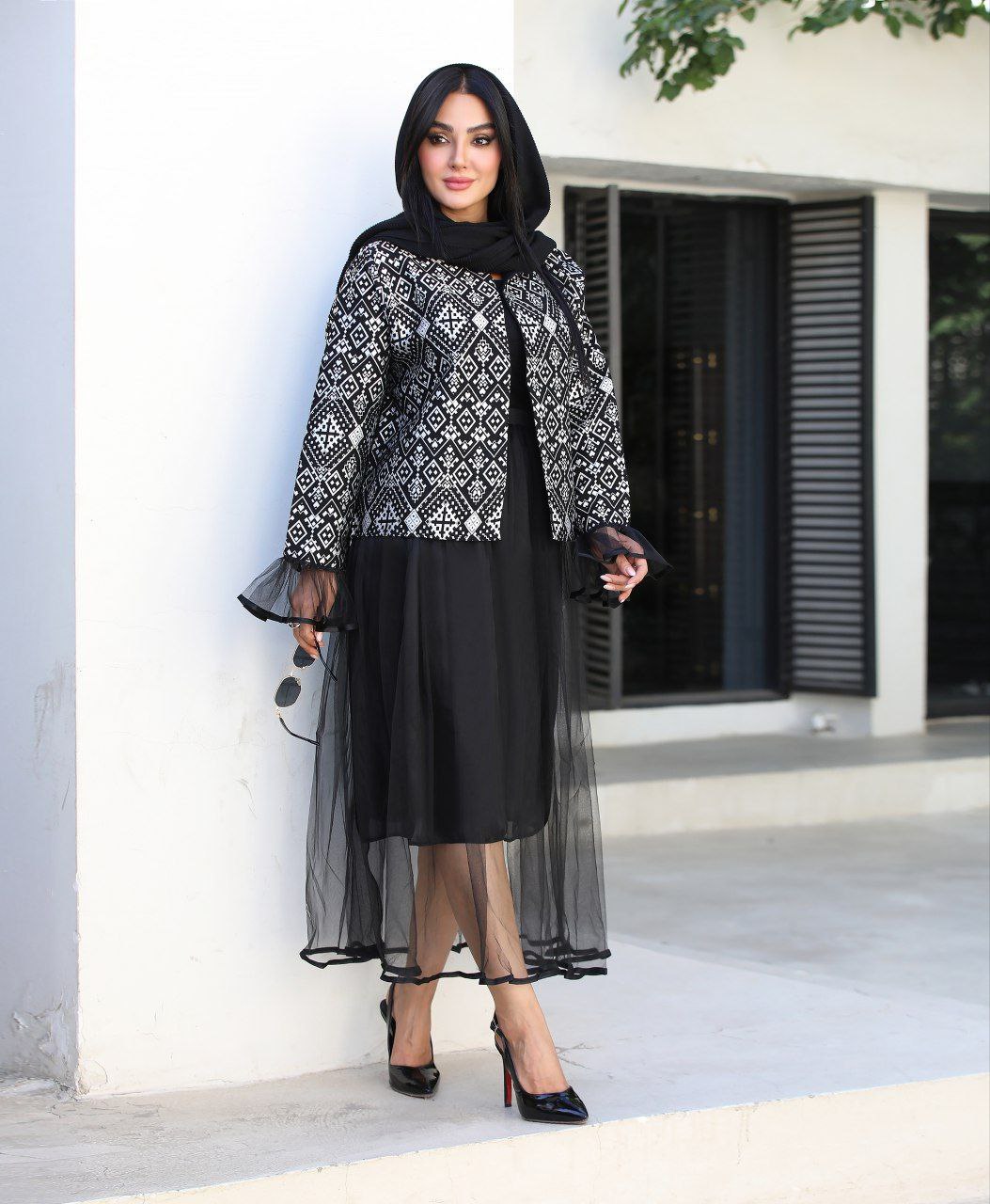 ست کت تافته ودامن تور